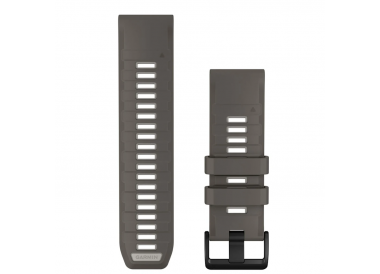 QuickFit 26 Watch Bands PEBBLE GRAY/SILVER GRAY SILICONE 010-14510-00